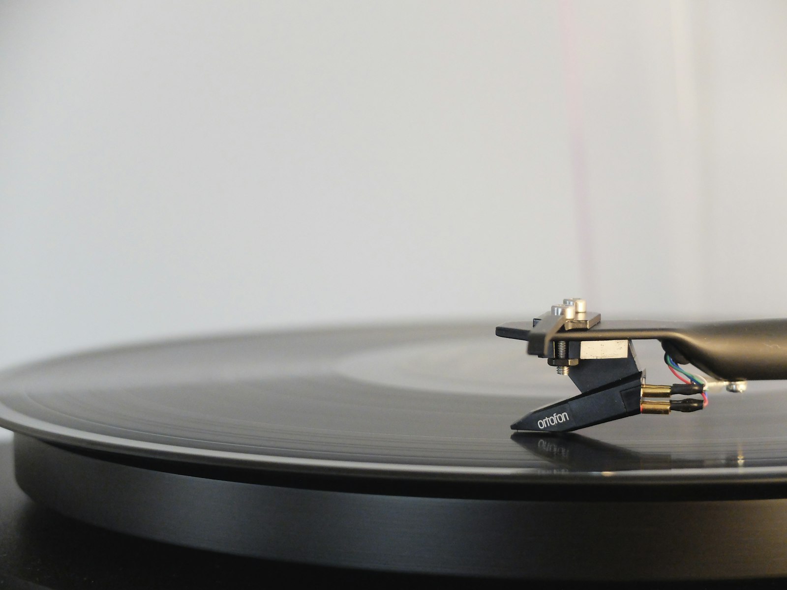 Turntable with a vinyl record
