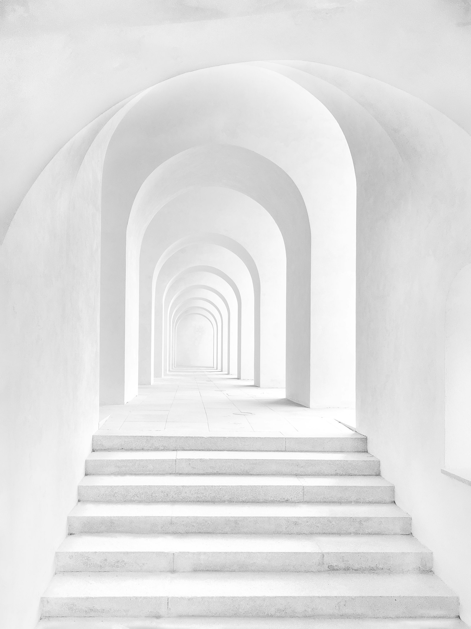 White arched corridor